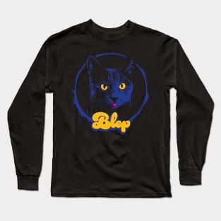 Blep! Cat (dark) Long Sleeve T-Shirt